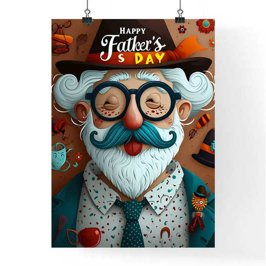 A Poster of happy father's day greeting card Poster