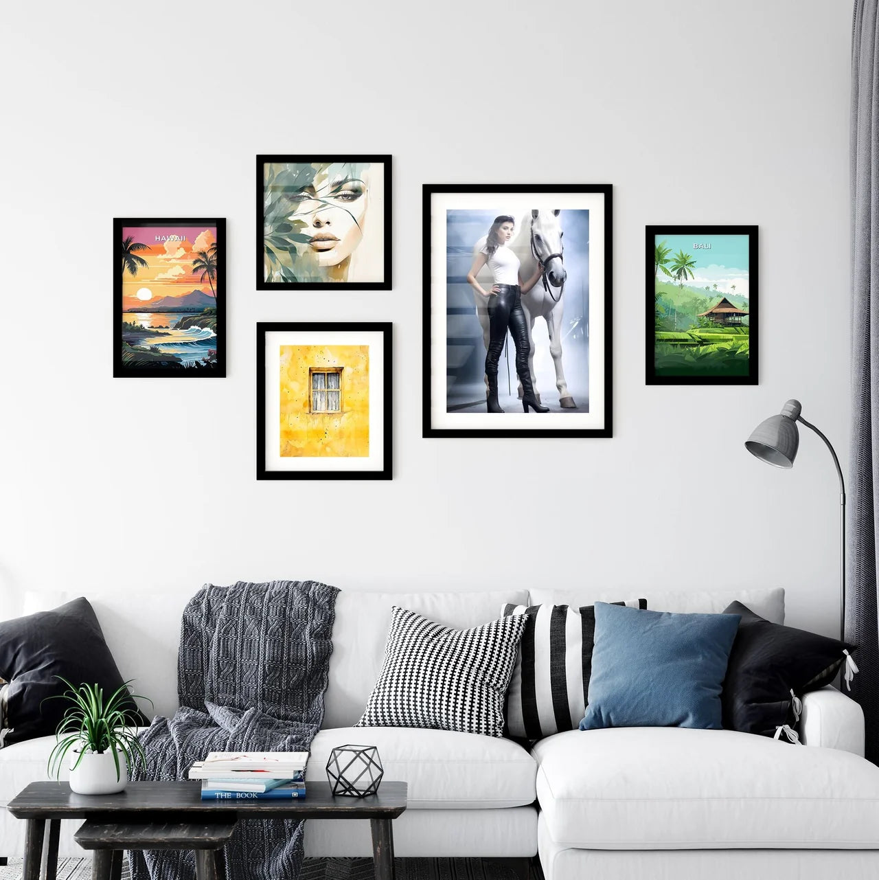 A Poster of a woman in black stiletto boots Art Print