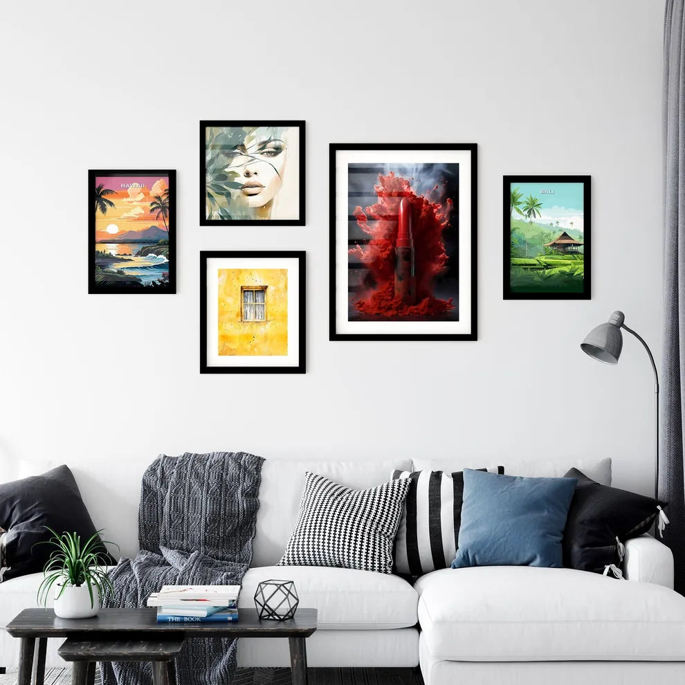 A Poster of powerful explosion of red dust - Wall Art