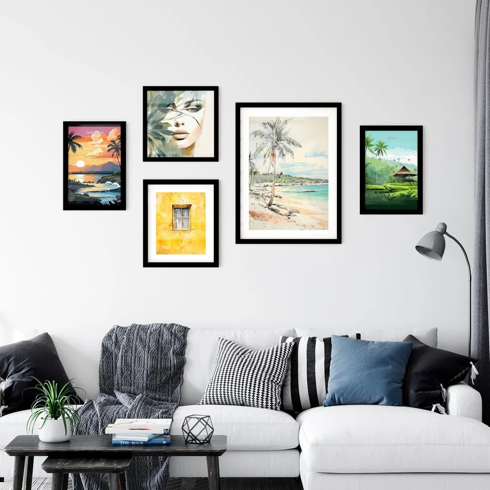 A Poster of palm tree on paradise beach - A Wall Art