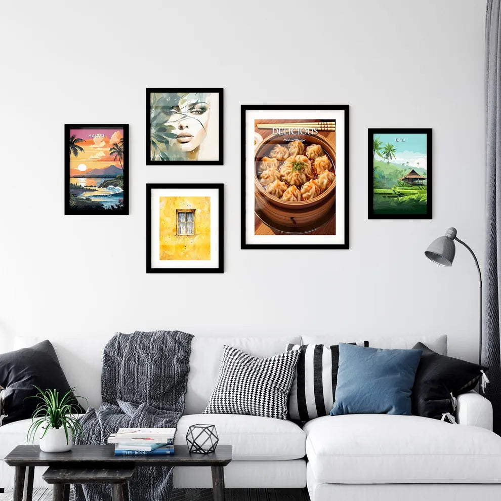 A Poster of Hot tasty chinese dumplings - A Wall Art