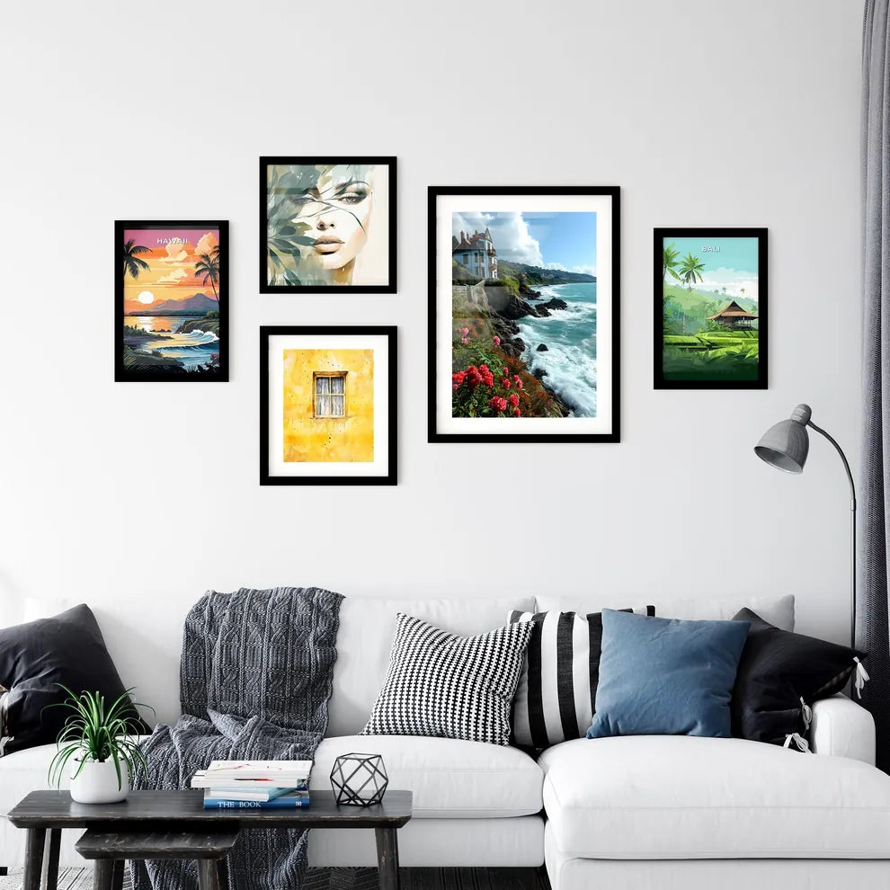 A Poster of wind - A House On A Cliff By The Ocean Interior Design