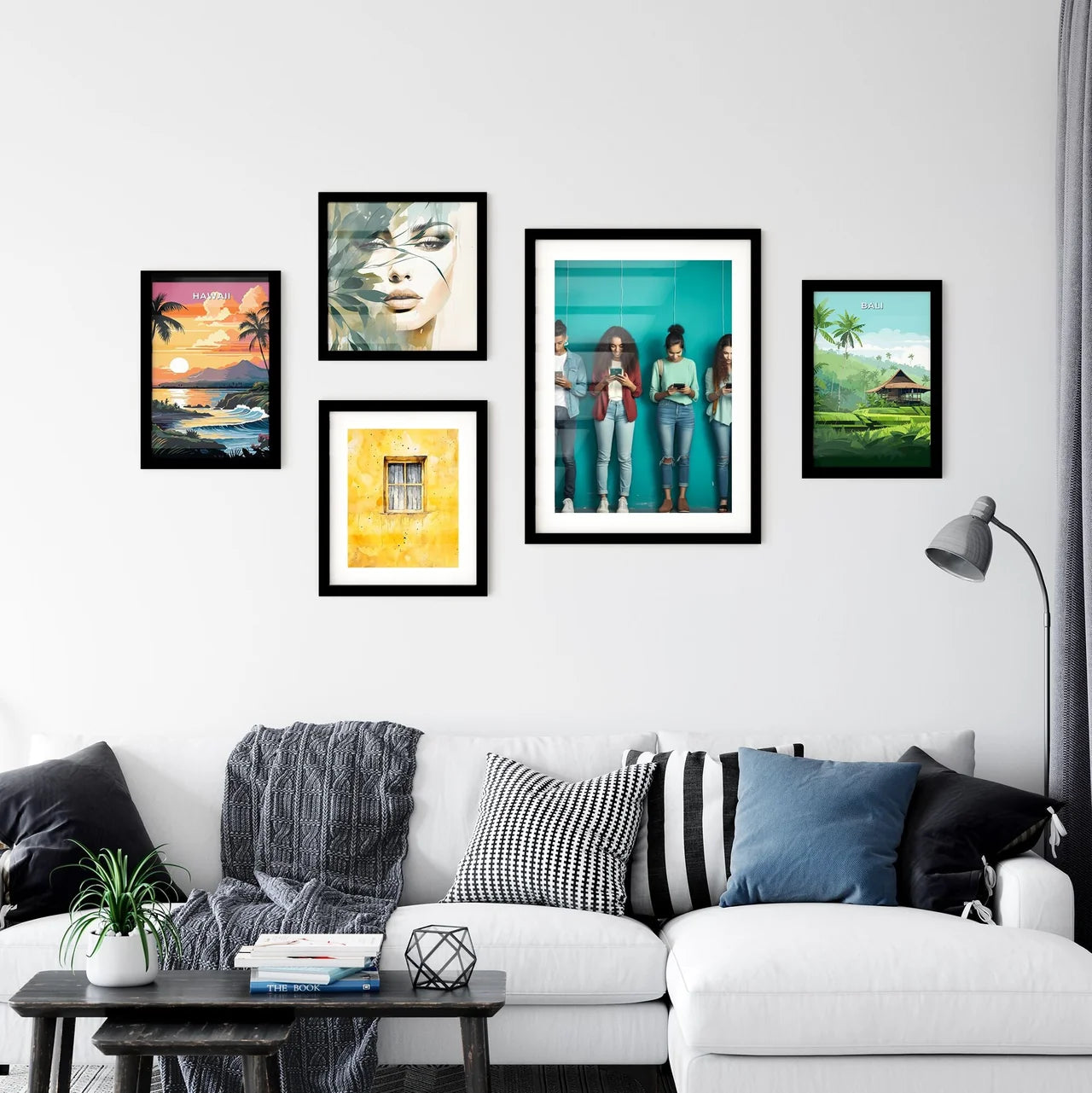 A Poster of Group of multiethnic teenagers a Wall Art