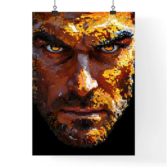 A Poster of a pair of animated eyes - A Man' Poster