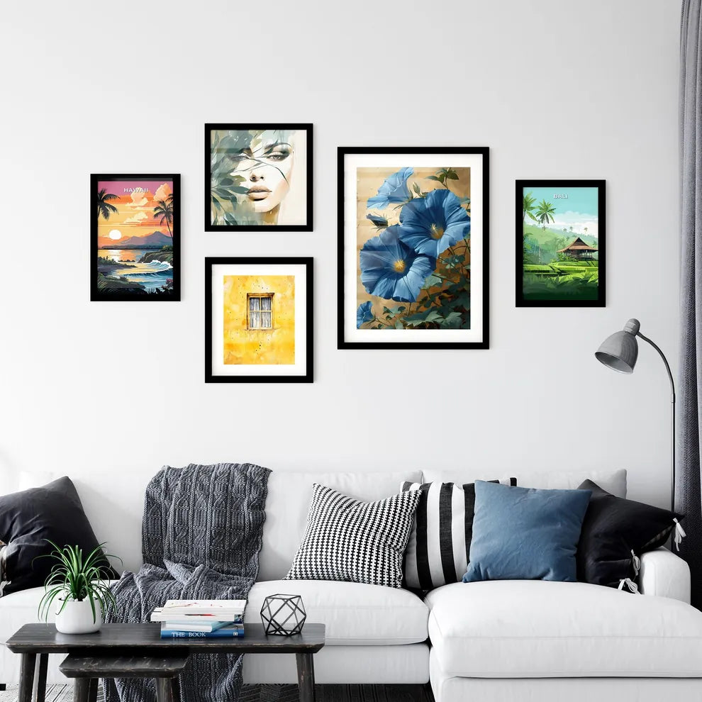 A Poster of morning glory flowers - A Close Wall Art