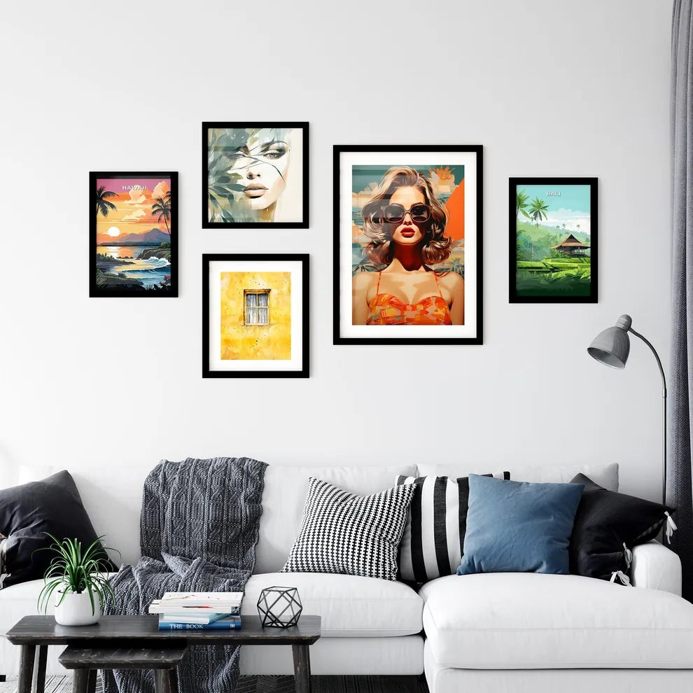 A Poster of Stylish retro poster with beauti Wall Art