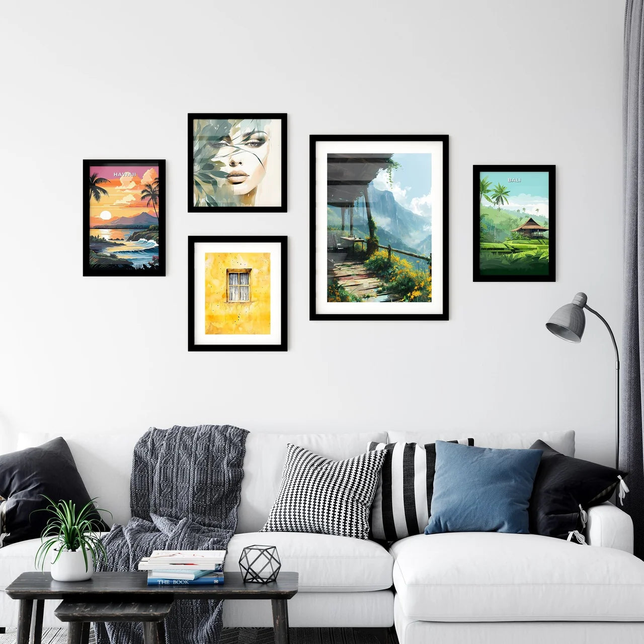 A Poster of furniture on deck with a view - Wall Art