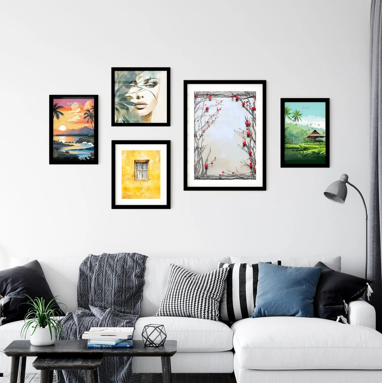 A Poster of Holiday Frame made from Christma Wall Art