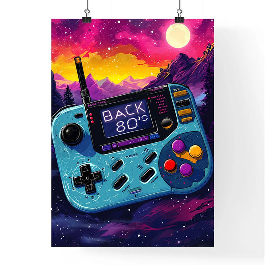 A Poster of 'back to the 80s'in a colorful b Poster