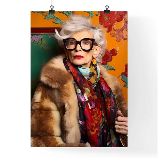 A Poster of gorgeous eldery eclectic woman i Poster