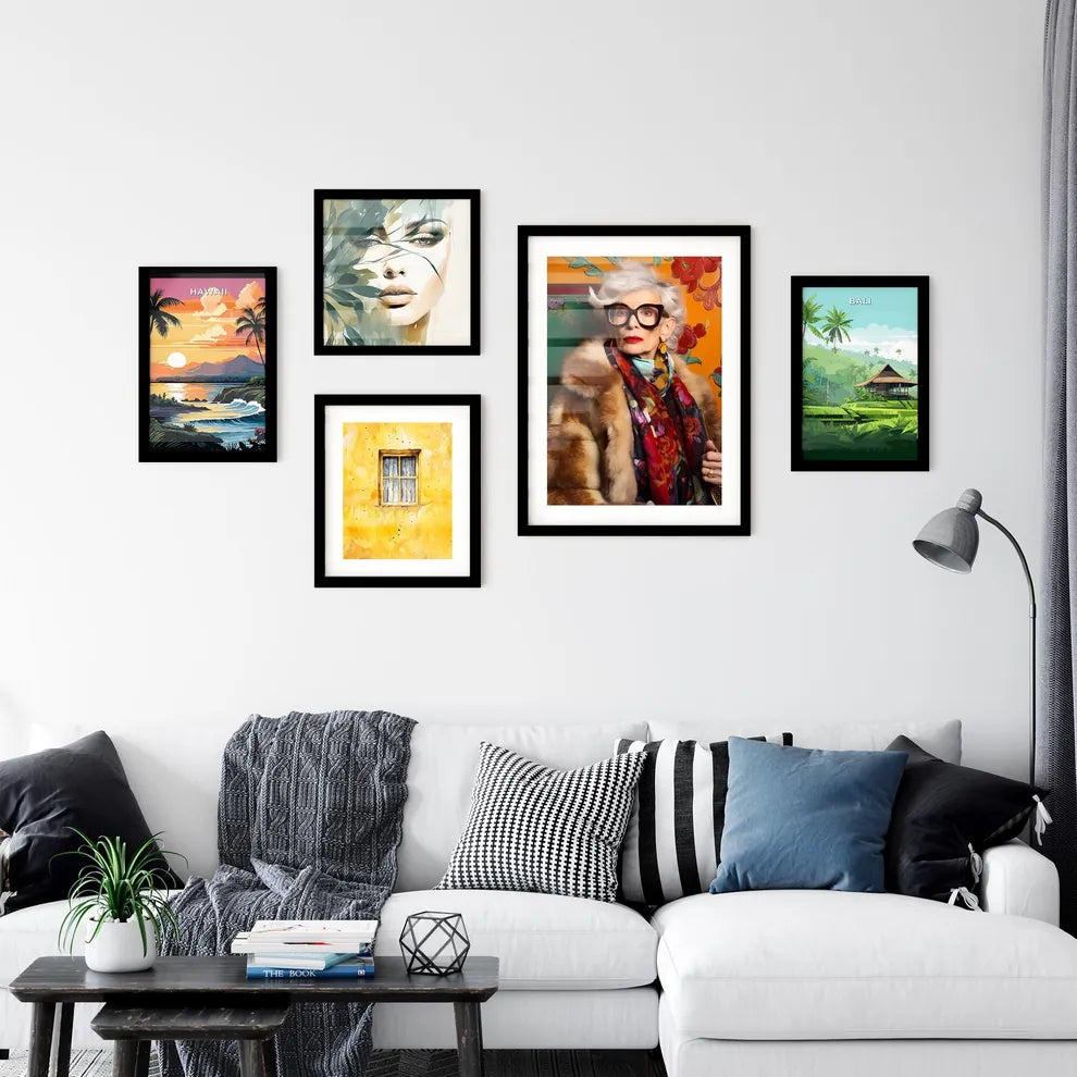 A Poster of gorgeous eldery eclectic woman i Wall Art