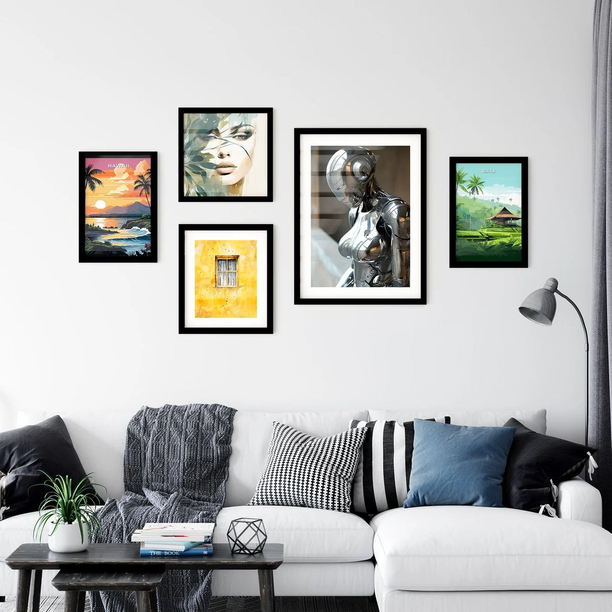 A Poster of a woman wearing chrome reflectiv Wall Art