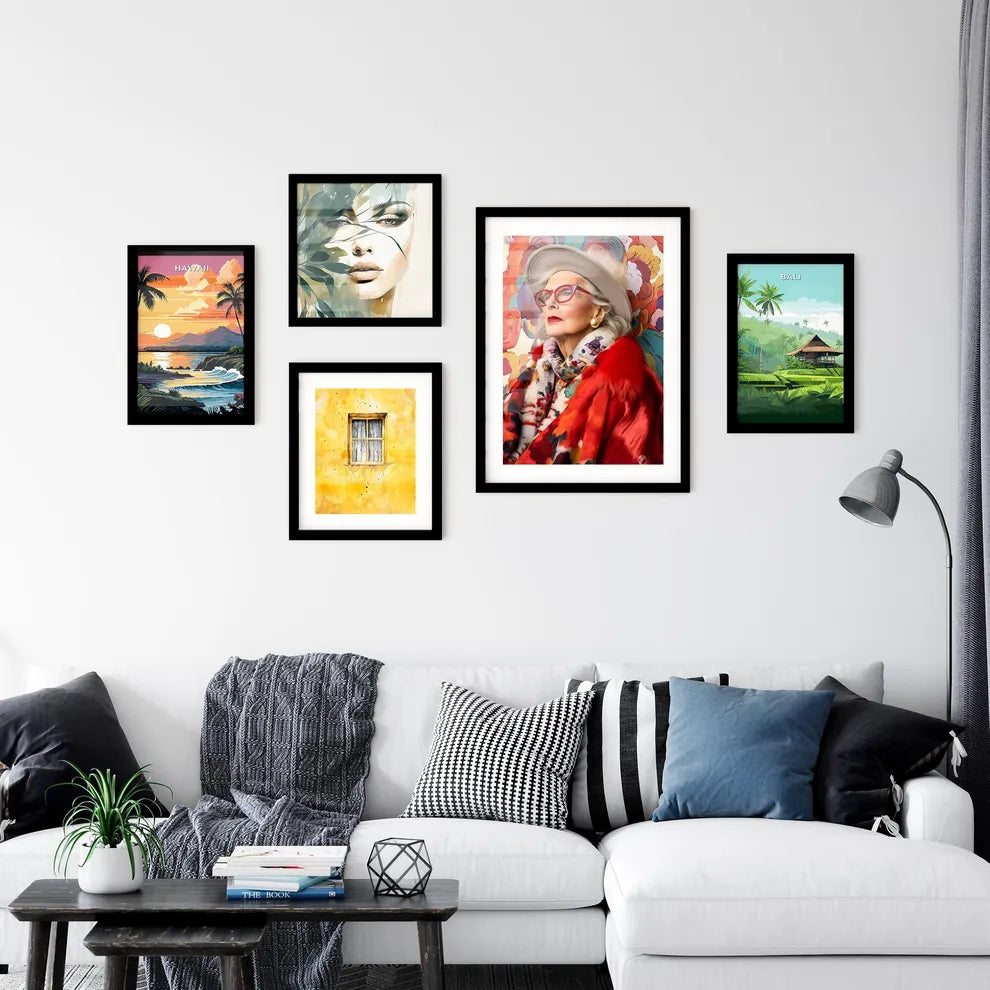 A Poster of gorgeous eldery eclectic woman i Wall Art