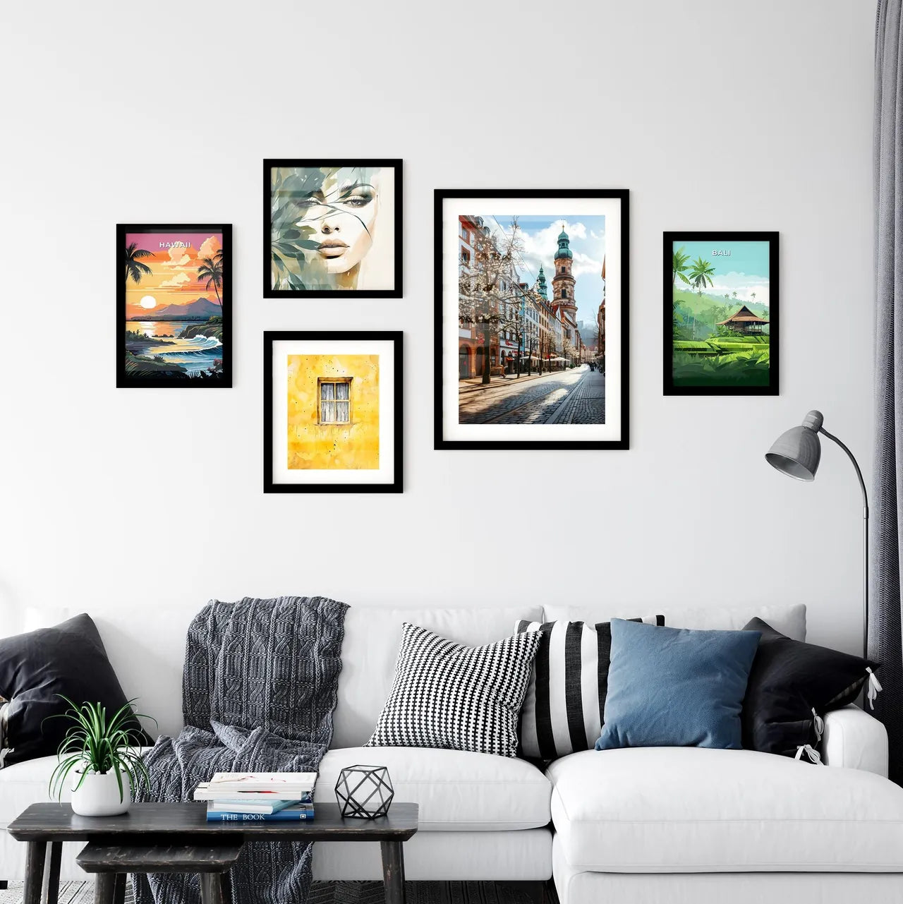 A Poster of Darmstadt Hesse germany Skyline - A Street With Buildings And A Tower Interior Design