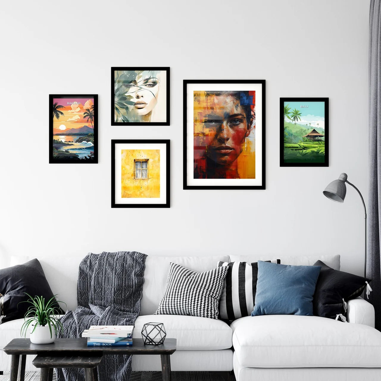 A Poster of The Alien Portrait with colorful Wall Art