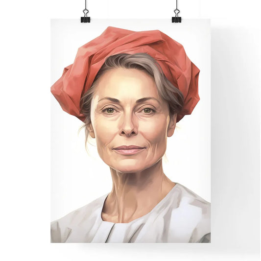 A Poster of beautiful mature woman 50 years Poster