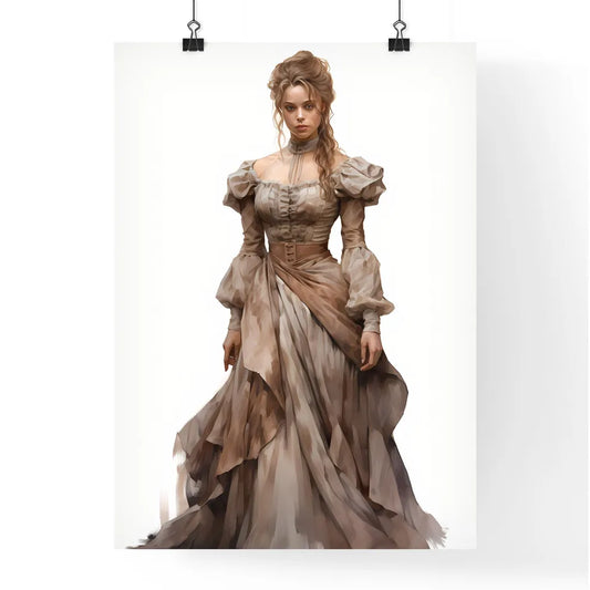 A Poster of Beautiful victorian dress - A Wo Poster