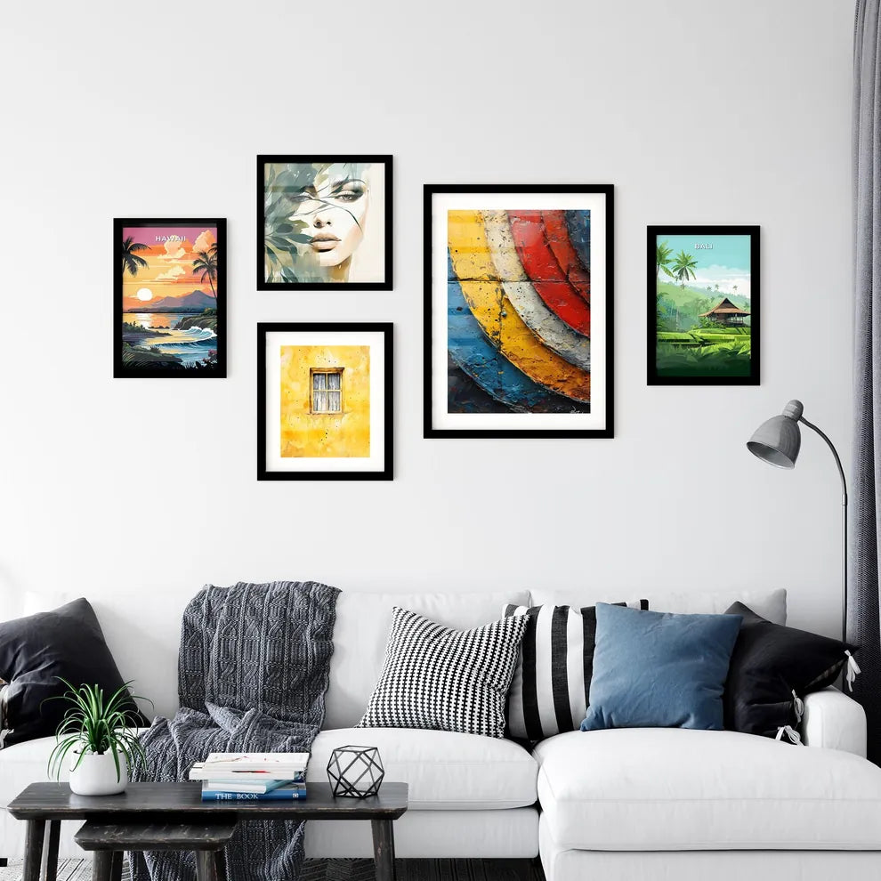A Poster of abstract art of curved lines - A Wall Art