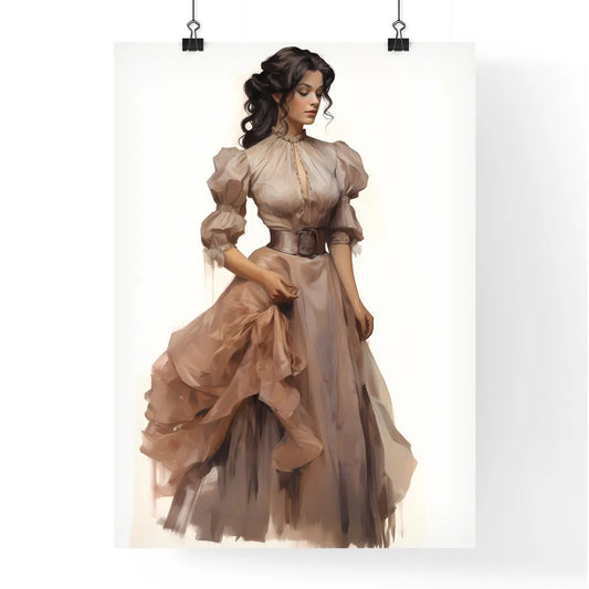 A Poster of Beautiful victorian dress - A Wo Poster