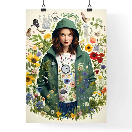 Sweat it out! - Art print of a woman in a Poster