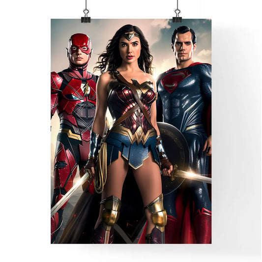 The entire JUSTICE LEAGUE standing in order Poster
