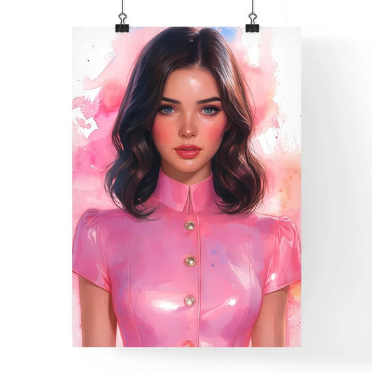 Watercolor full body shot working class pin Poster