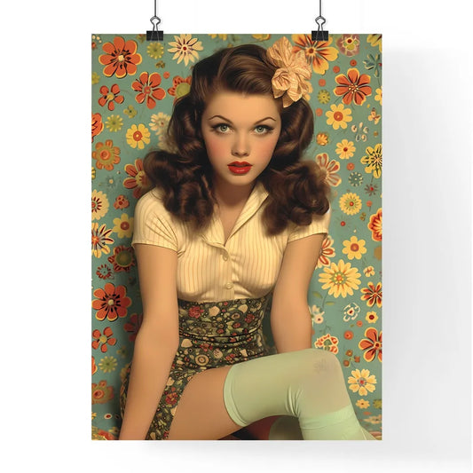 Poster of a pin up with white background - A Poster