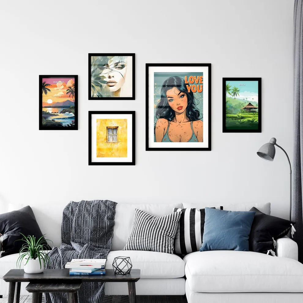 I LOVE YOU isolated - Art print of a rooftop Wall Art