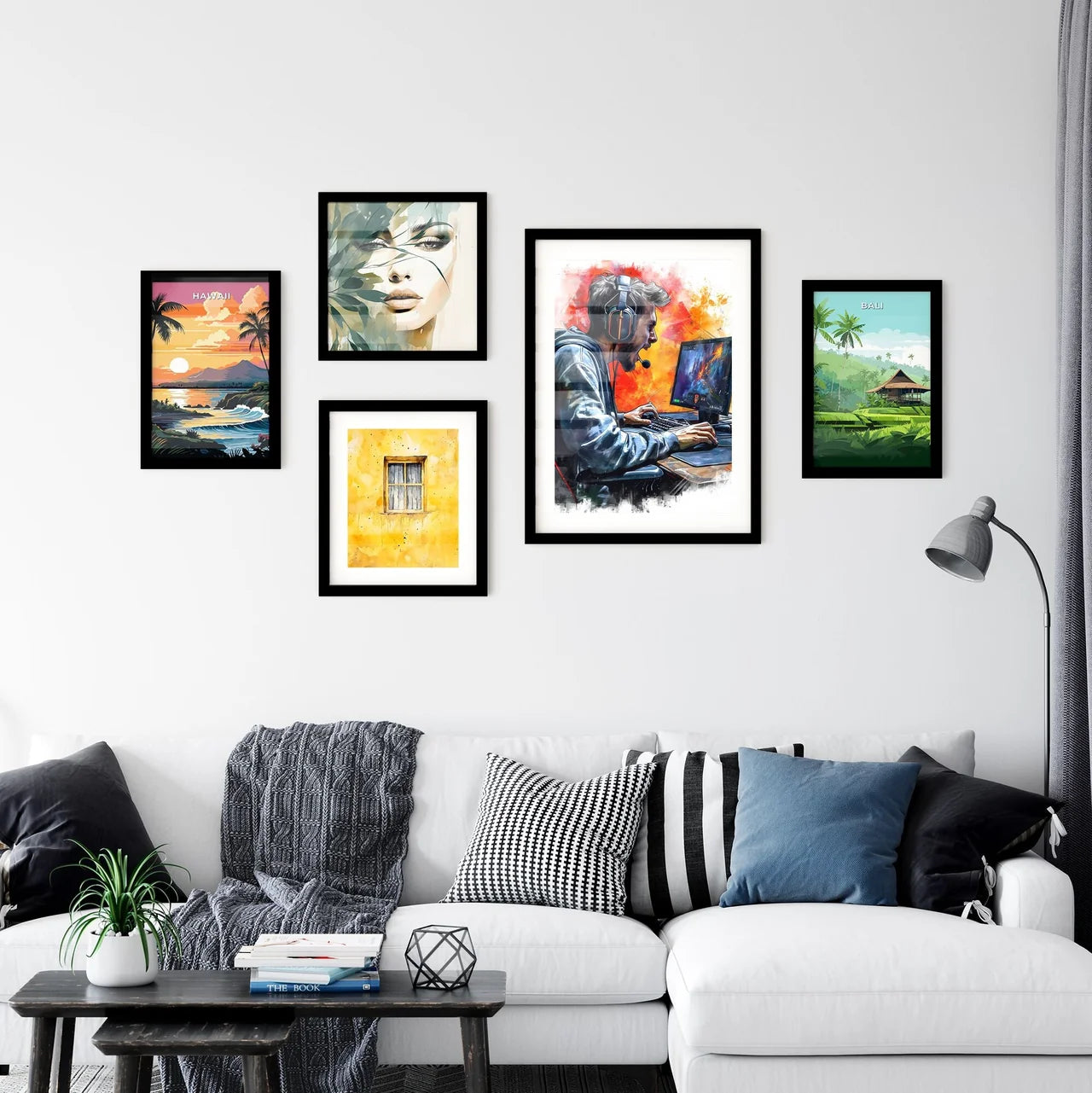 A TRENDY young GAMER - Art print of a city b Wall Art