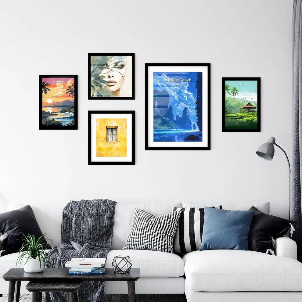 El Nido Beach - Art print of a painting o Wall Art