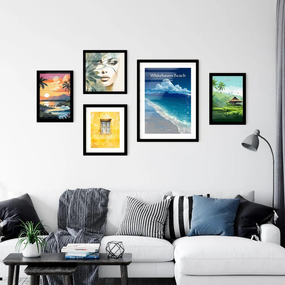 Whitehaven Beach - Art print of a colorful b Wall Art