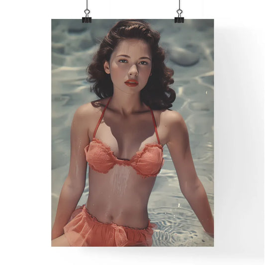 Vintage poster design - Art print of a woman Poster