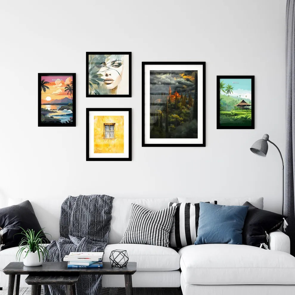 Small ancient Israelite village in rolling h Wall Art