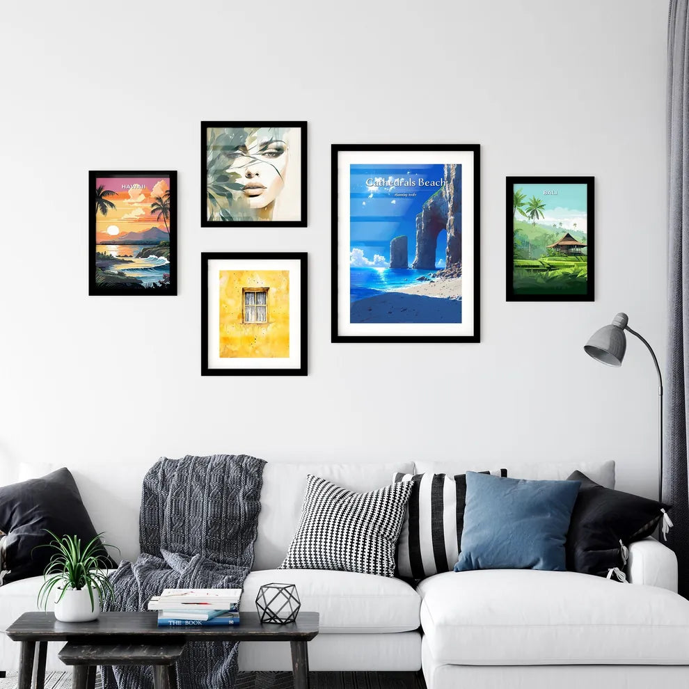 Cathedrals Beach - Art print of a beach with Wall Art