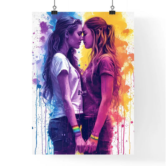 LGBT couple Born To Love illustration - Art Poster