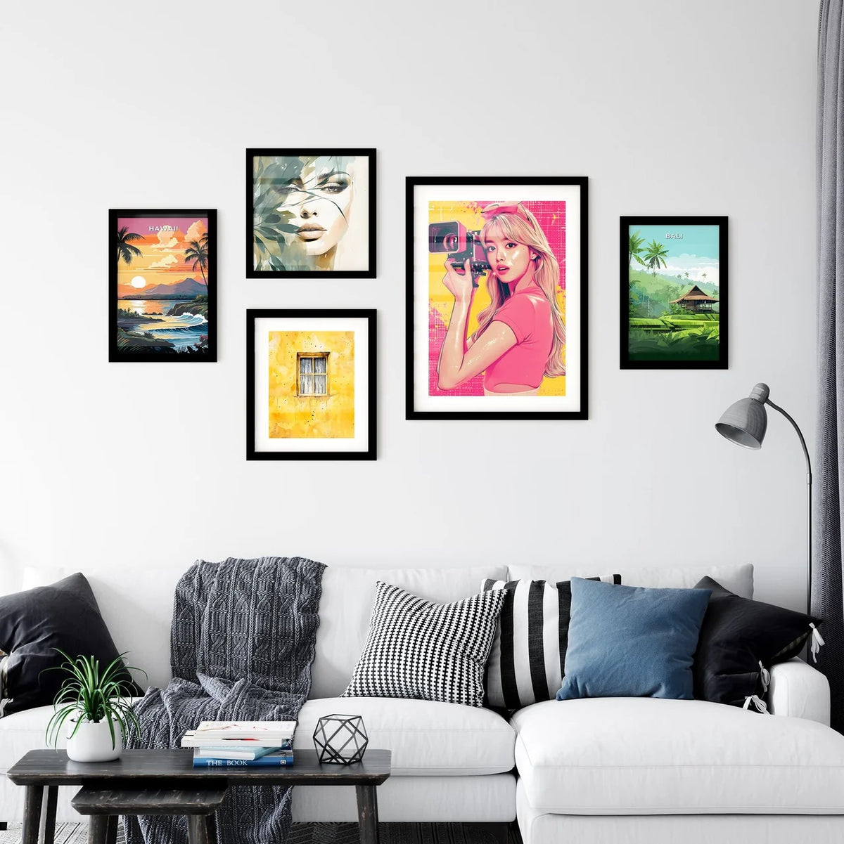 A trendy youtuber records a show - Art print Wall Art