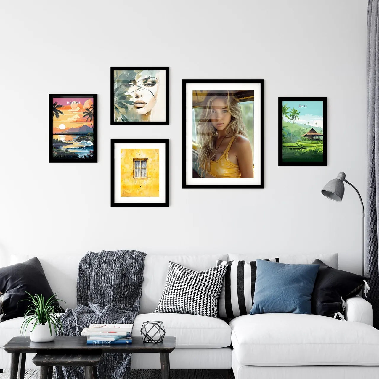 A day at the marina - Art print of a woman i Wall Art