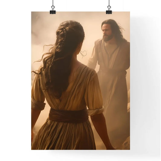 We see the back of young woman with dark wav Poster