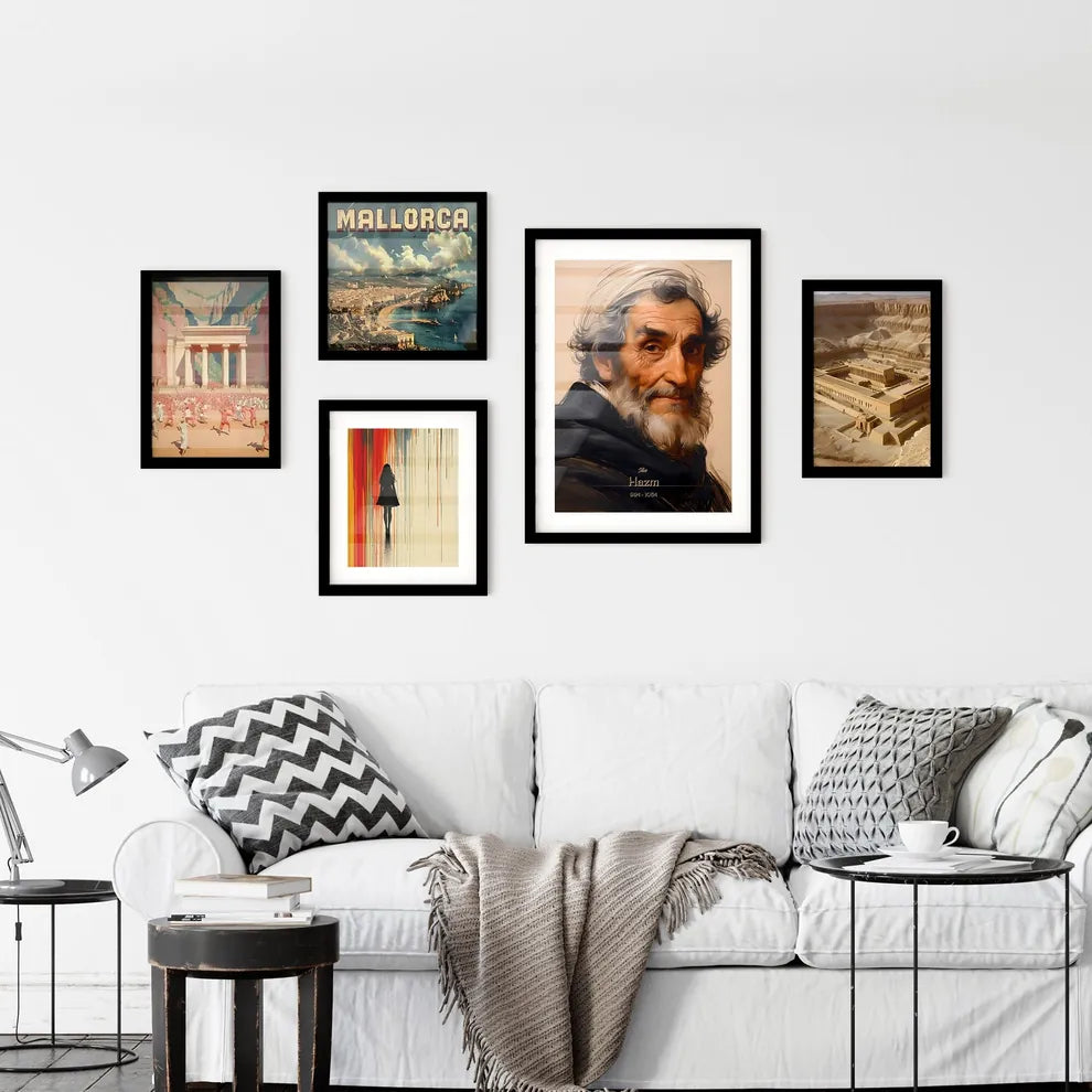 Ibn, Hazm, 994 - 1064, A Poster of a painting of a man with a beard Default Title