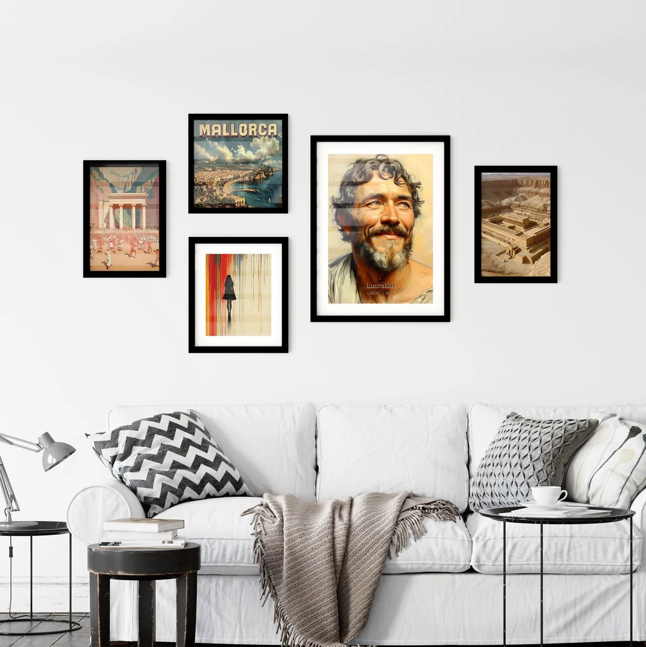 Lucretius, c. 99 BC - c. 55 BC, A Poster of a man with a beard and mustache Default Title