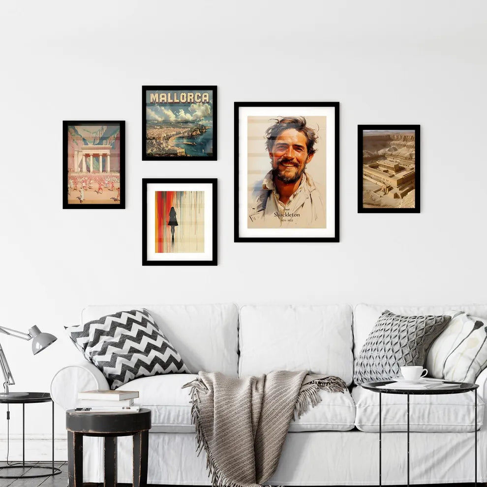 Ernest, Shackleton, 1874 - 1922, A Poster of a man smiling with a beard Default Title