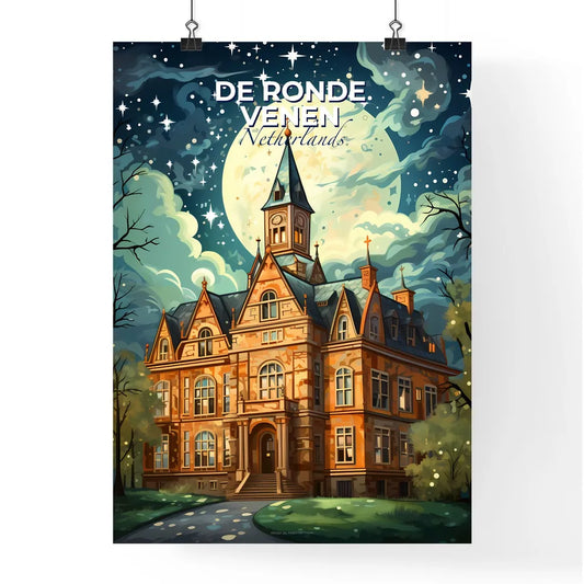De Ronde Venen, Netherlands, A Poster of a building with a tower and trees in front of it Default Title