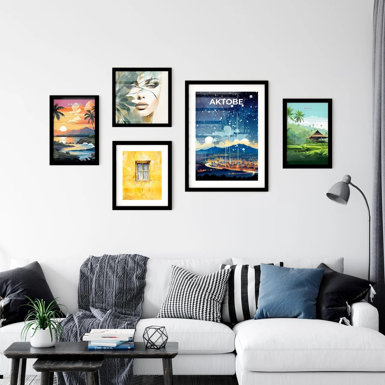 Aktobe, Kazakhstan, A Poster of a city with lights and mountains in the background Default Title