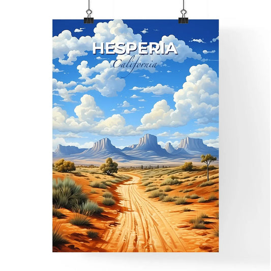 Hesperia, California, A Poster of a dirt road through a desert Default Title
