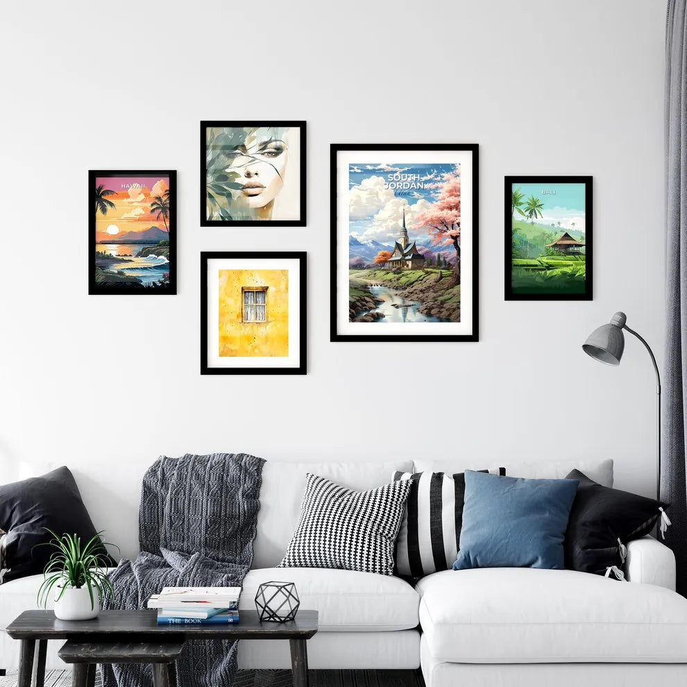 South Jordan, Utah, A Poster of a house with a steeple and a river in front of it Default Title