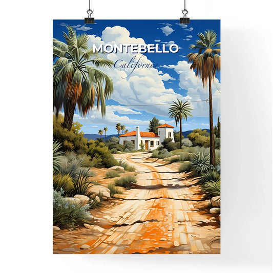 Montebello, California, A Poster of a dirt road with a house and palm trees Default Title