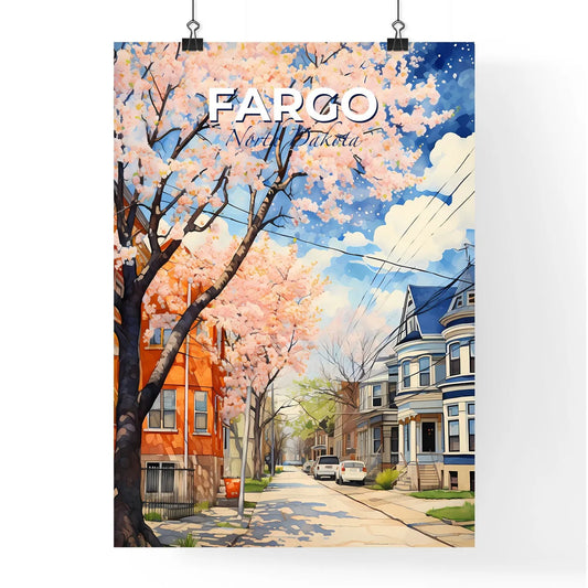 Fargo, North Dakota, A Poster of a street with houses and trees Default Title
