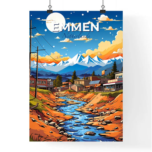 Emmen, Netherlands, A Poster of a river running through a town Default Title