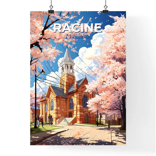 Racine, Wisconsin, A Poster of a church with a tower and trees Default Title