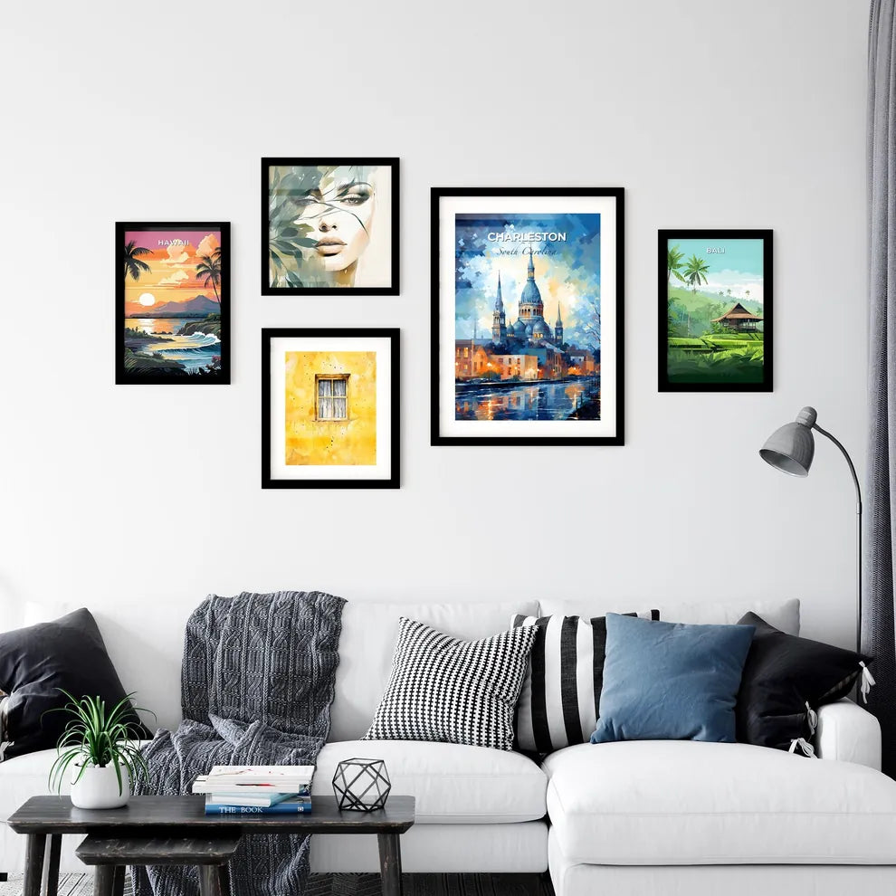 Charleston, South Carolina, A Poster of a building with towers and a river in the background Default Title